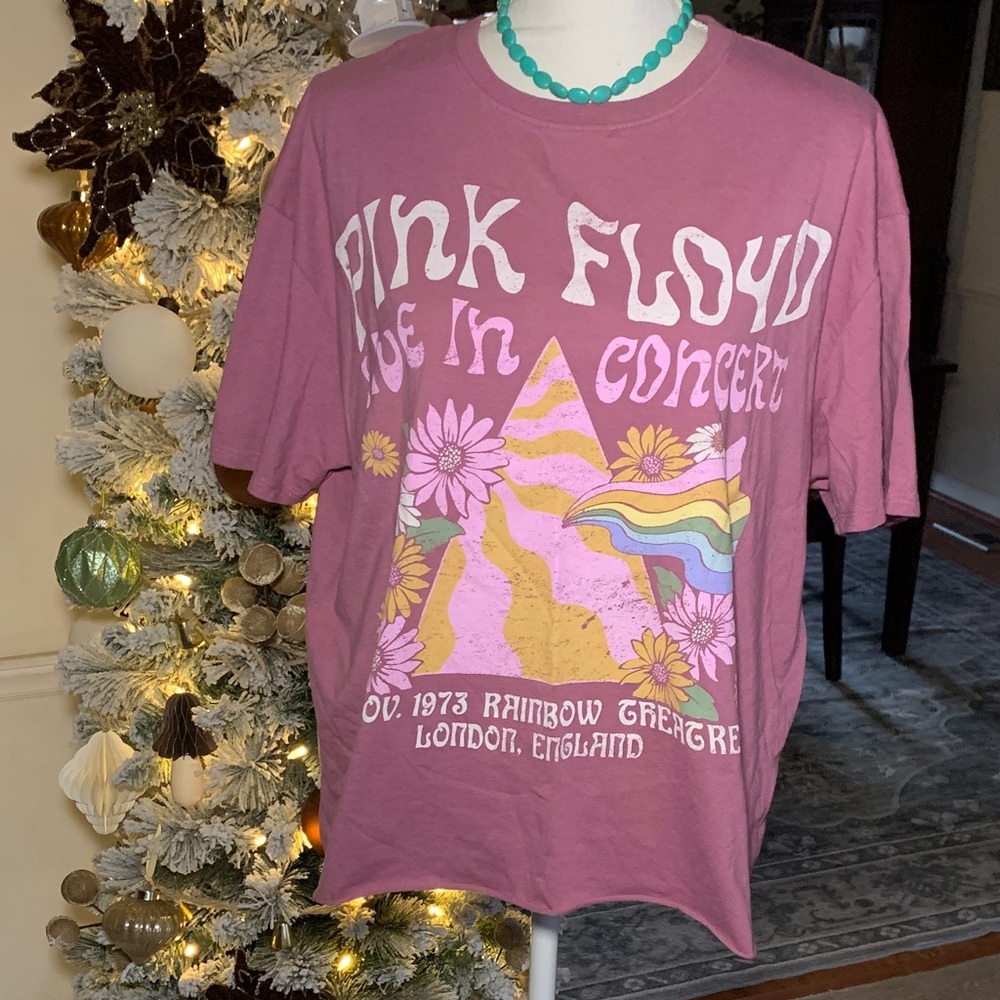 Pink Floyd Mauve Graphic Crop Top